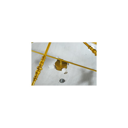 Commerce 4 Light 35" Wide Semi-Flush Bowl Ceiling Fixture - Polished Brass Finish