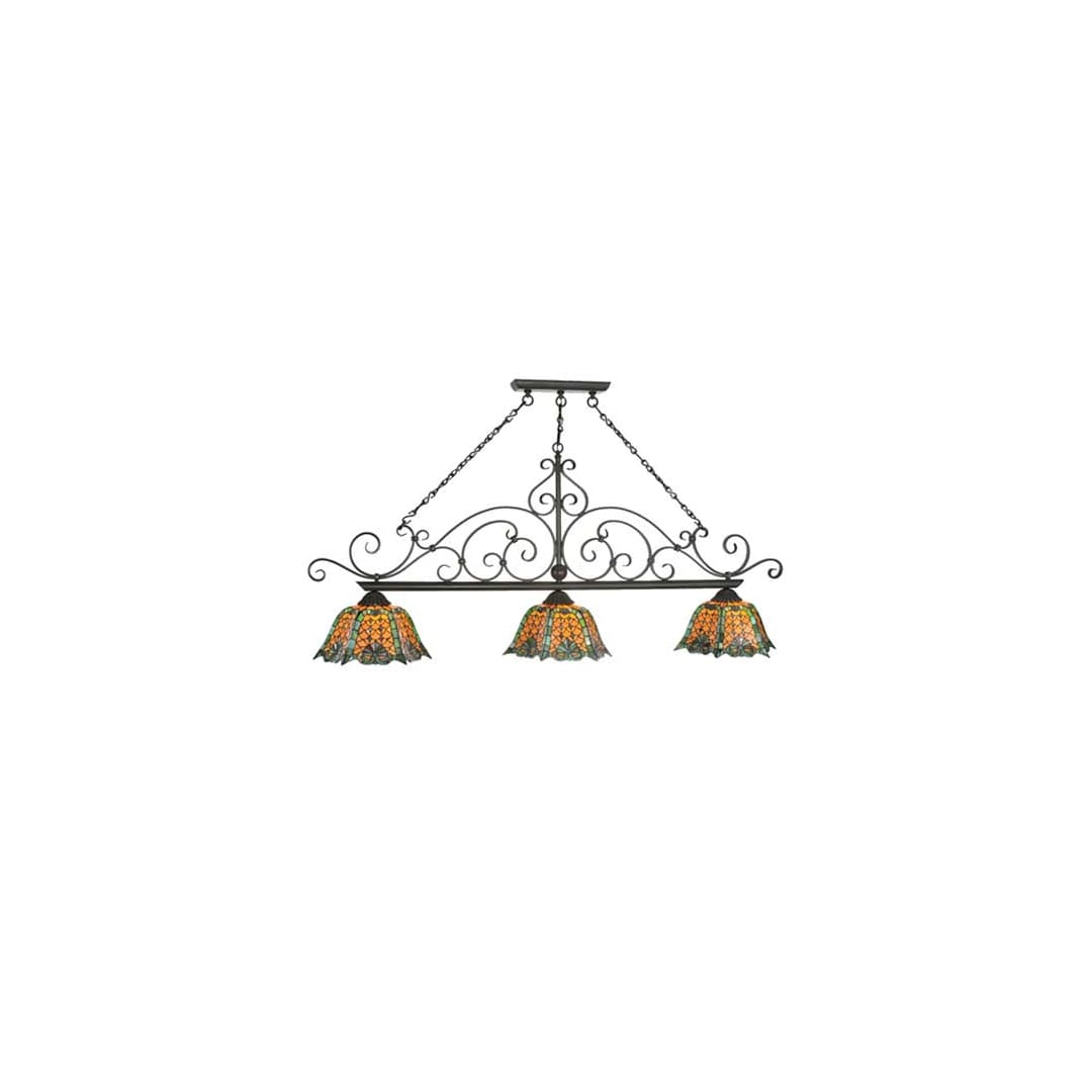 Duffner and Kimberly Shell and Diamond 3 Light 16" Wide Linear Pendant