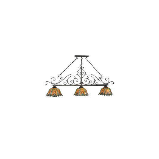 Duffner and Kimberly Shell and Diamond 3 Light 16" Wide Linear Pendant