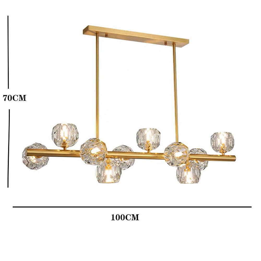 Metal Crystal Flush Mount Ceiling Light Globe Cluster LED Light