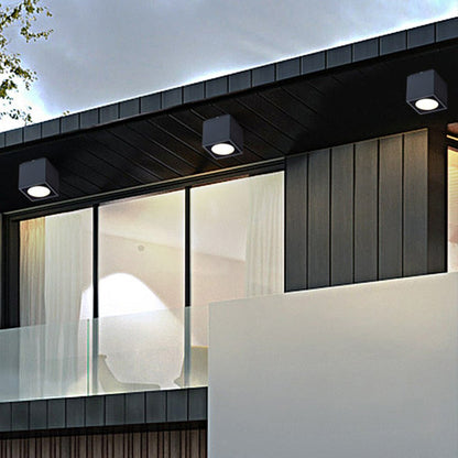 Minimalist Outdoor LED Ceiling Light Square Downlight for Villa Corridor Balcony