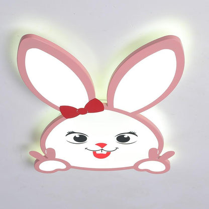 Novelty Bunny LED Flush Mount Ceiling Light for Baby Kids Lighting