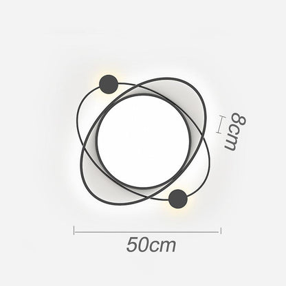 LED Geometric Shapes Circle Dimmable Flush Mount Lights with Remote Control