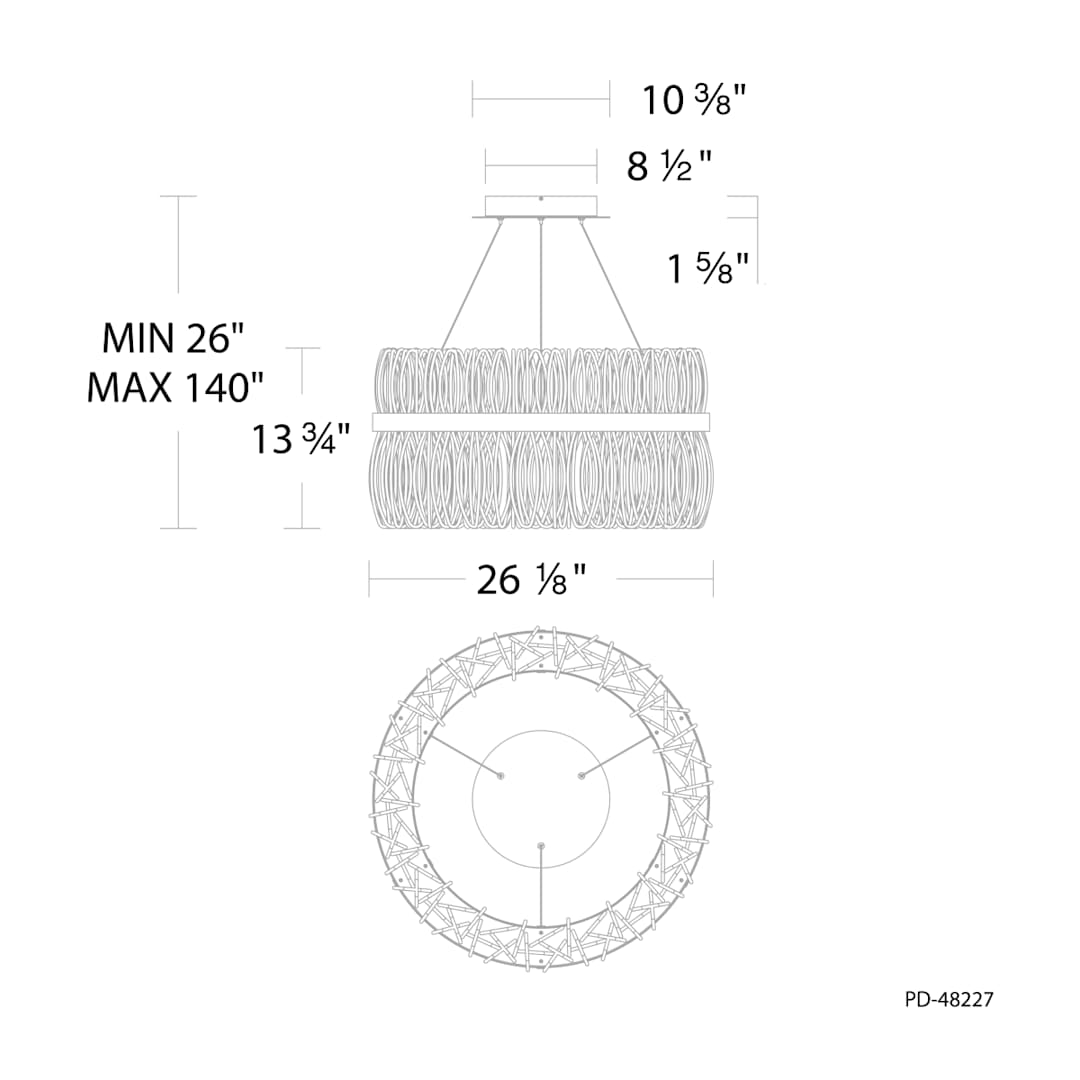 Charlize 26" Wide LED Suspension Pendant