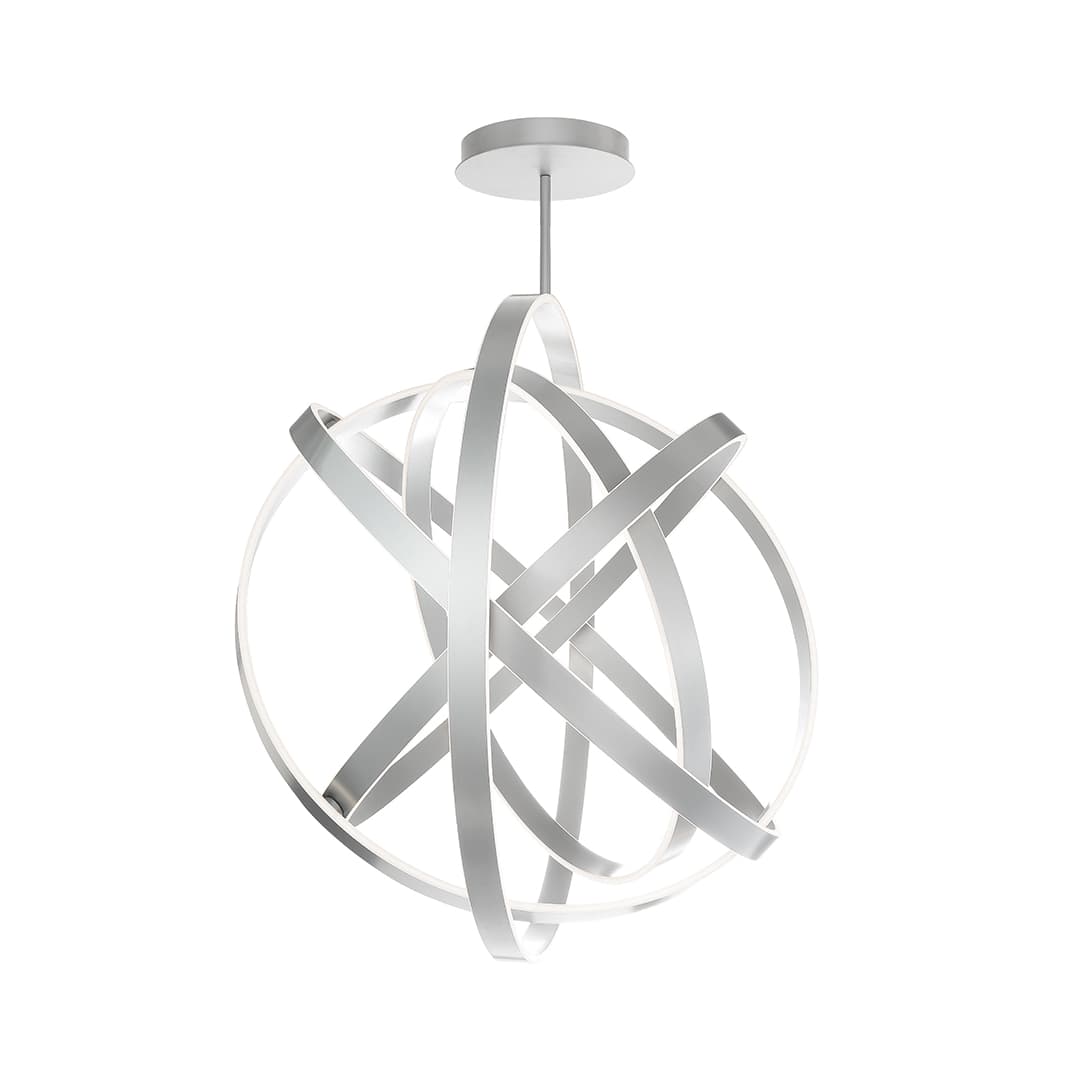 Kinetic 5 Light 60" Wide Integrated LED Globe Chandelier