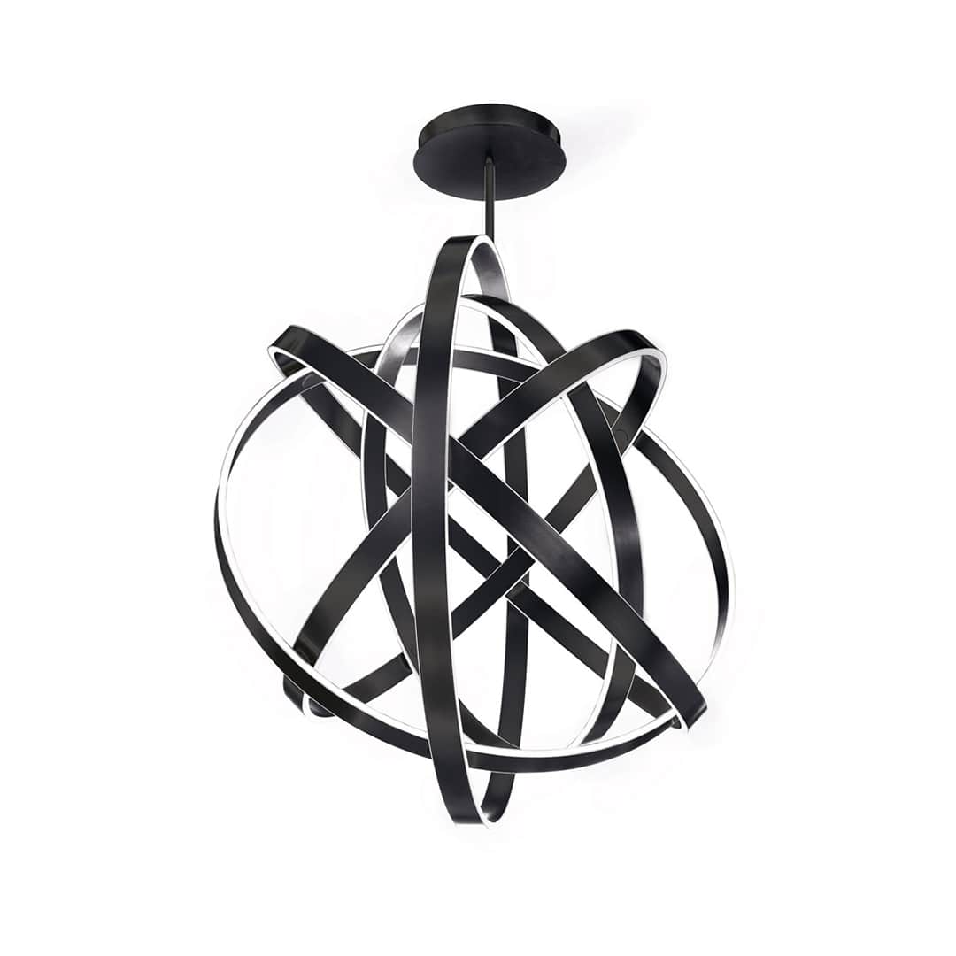 Kinetic 5 Light 60" Wide Integrated LED Globe Chandelier