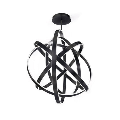 Kinetic 5 Light 60" Wide Integrated LED Globe Chandelier