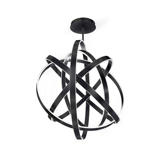Kinetic 5 Light 60" Wide Integrated LED Globe Chandelier