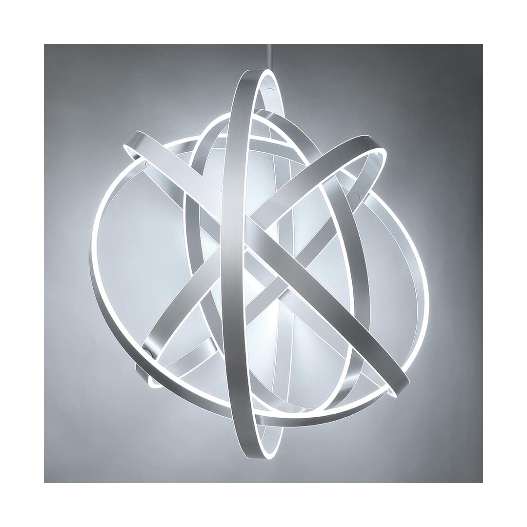 Kinetic 5 Light 60" Wide Integrated LED Globe Chandelier