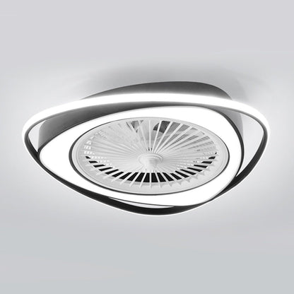 Modern Minimalist Stepless Dimming Invisible Bladeless Ceiling Fan Light for Bedroom