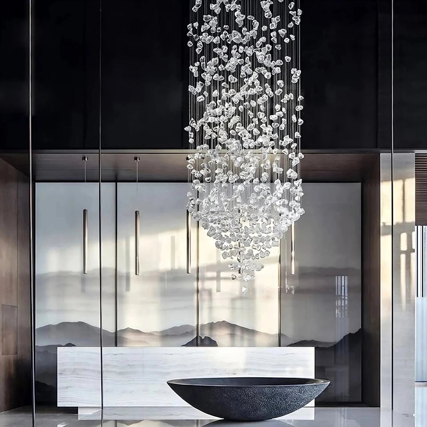 Stone Pendant Chandelier