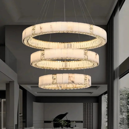 Marble & Crystal Modern Chandelier