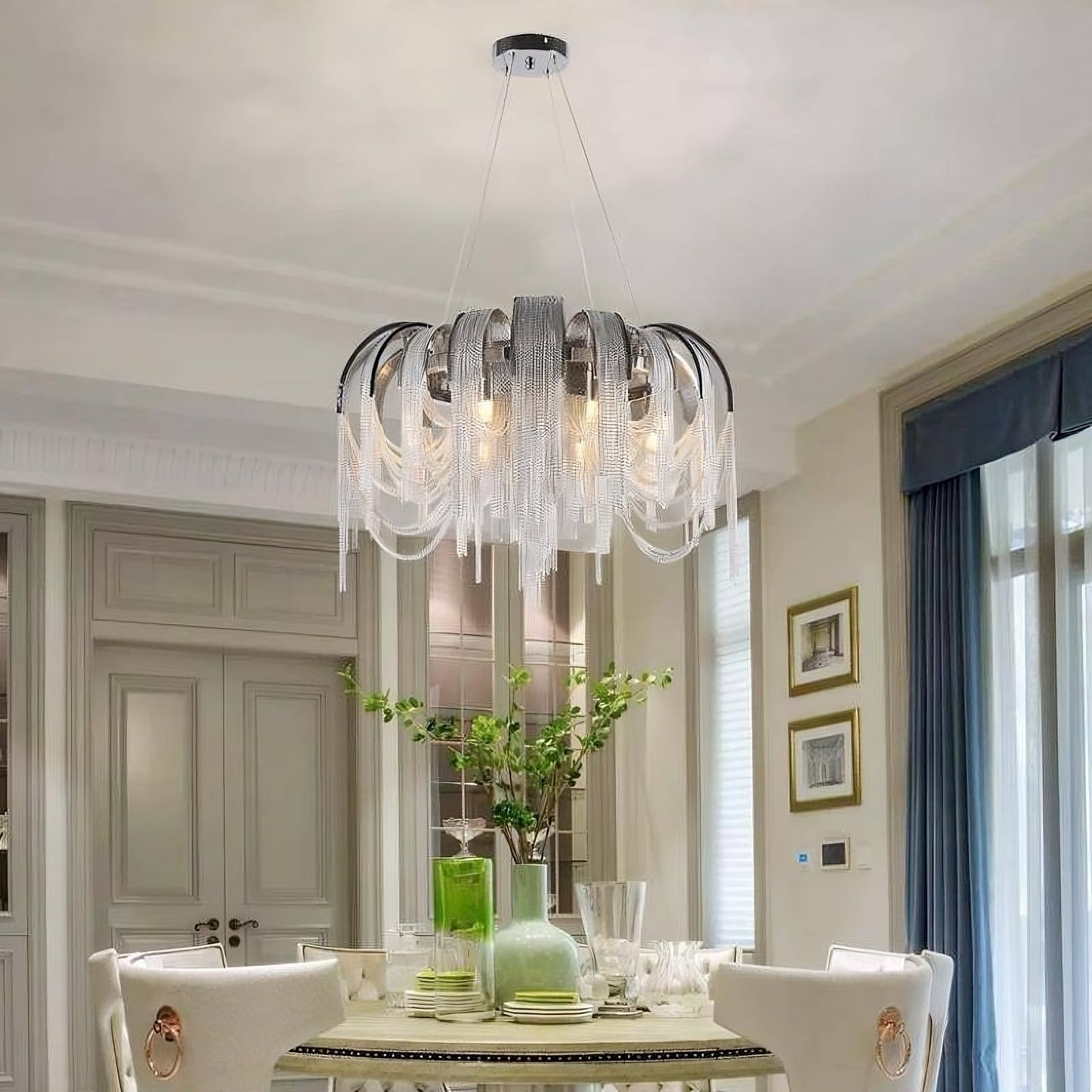 Cadena Chain Tassel Modern Chandelier