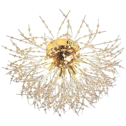 Classic Design Metal Crystal LED Traditional Ceiling Lights with 6 Bulbs