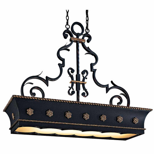 12 Light 1 Tier Linear Chandelier from the Montparnasse Collection