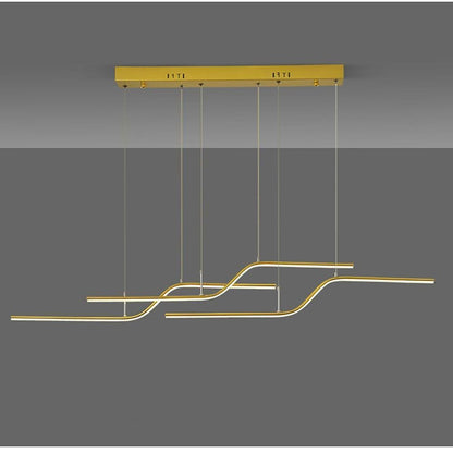 Linear Curved Minimalist Modern Chandeliers Dining Room Lighting Ceiling Light