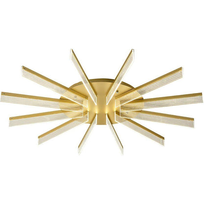 12 Lights Circular Linear Design LED Nordic Flush Mount Ceiling Lights