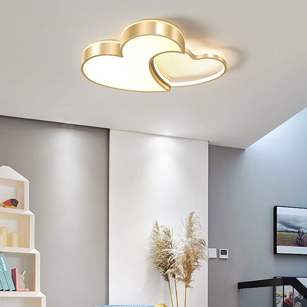 Nordic Creative Heart-shaped High Light Transmittance LED Dimmable Ceiling Lamps