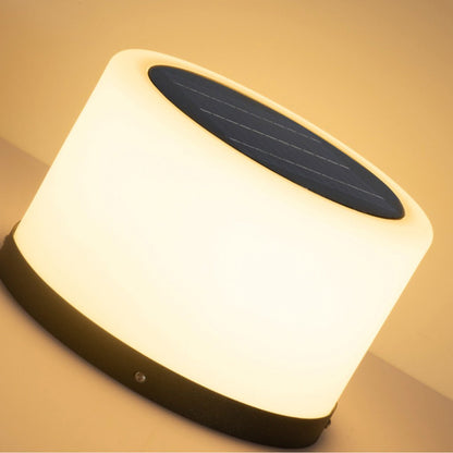 Round Acrylic Waterproof White LED Modern Solar Lights Outdoor Garden Lights