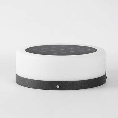 Round Acrylic Waterproof White LED Modern Solar Lights Outdoor Garden Lights