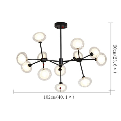 Multiwave Design Sputnik Chandelier LED Dining Room Chandeliers with 12 Bulbs