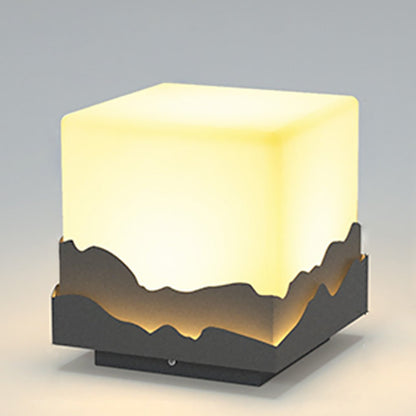 Outdoor Fence Post Light Solar Waterproof LED Mountains Peaks Landscape Decorative Lighting