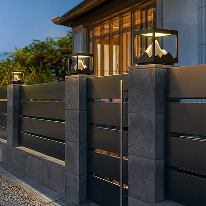 Outdoor Solar Waterproof Mountain Landscape Decorative Lighting Column Light