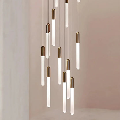 Villa Forci Duplex Staircase Foyer Chandelier, Gold