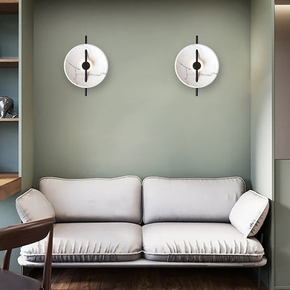 Postmodern Marble Wall Sconce Creative LED Bedside and Living Room Wall Lighting