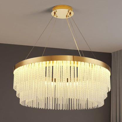 Ivetri Glass Modern Chandelier