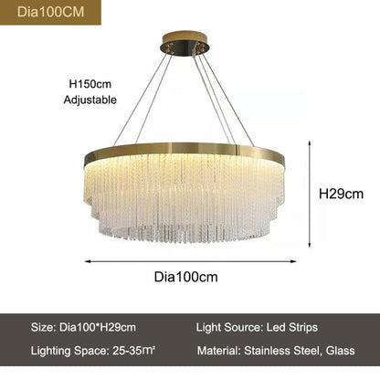 Ivetri Glass Modern Chandelier