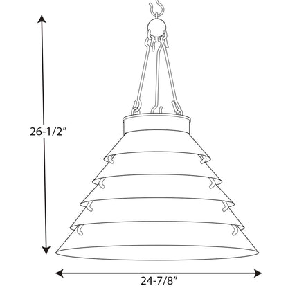 Surfrider 3 Light 25" Wide Pendant by Jeffrey Alan Marks