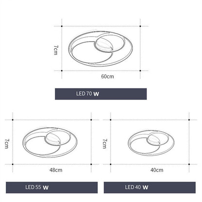 Modern LED Three Circle Ceiling Light Round Flush Mount Lighting Fixture