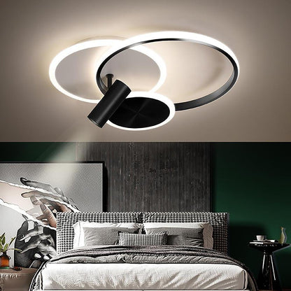 Circles Spotlights Modern LED Flush Mount Ceiling Light for Bedroom