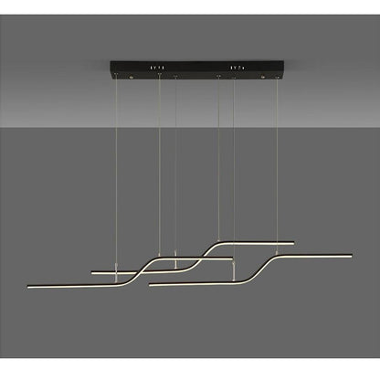 Linear Curved Minimalist Modern Chandeliers Dining Room Lighting Ceiling Light