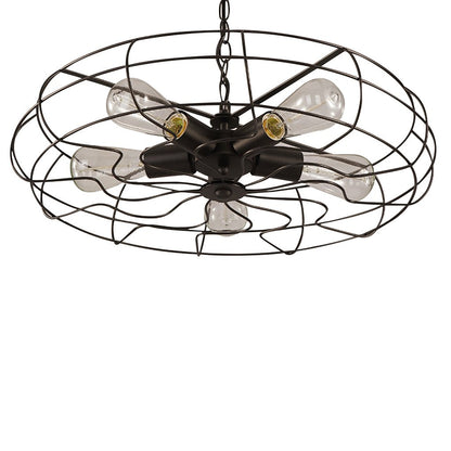 Retro Nostalgic Creative Personality Industrial Fan Chandelier for Cafe Restaurant