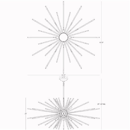 Andromeda 46" Sputnik Chandelier