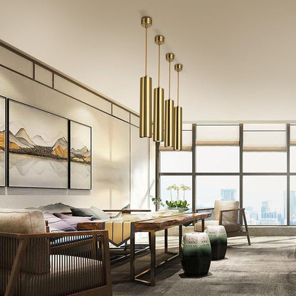 Unique Elongated Linear Metal Industrial Kitchen Island Pendant Lighting