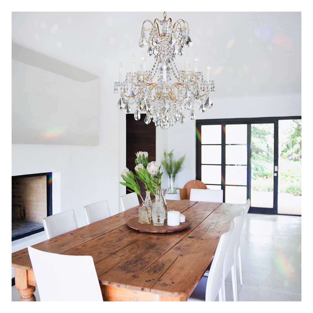 New Orleans 10 Light 28" Wide Crystal Chandelier with Heritage Crystals