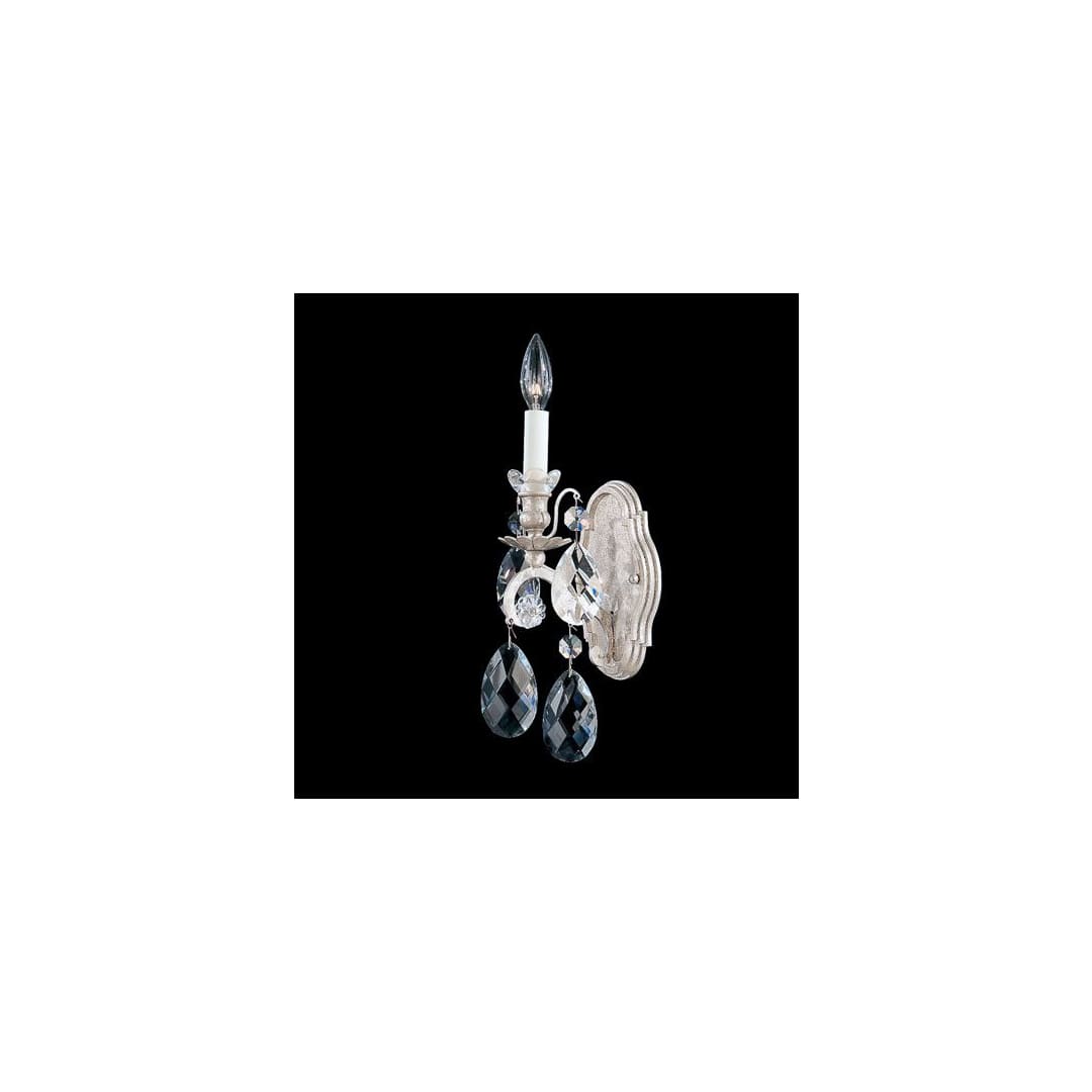 Renaissance Single Light 16" Tall Wall Sconce with Clear Swarovski Crystals