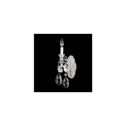 Renaissance Single Light 16" Tall Wall Sconce with Clear Swarovski Crystals