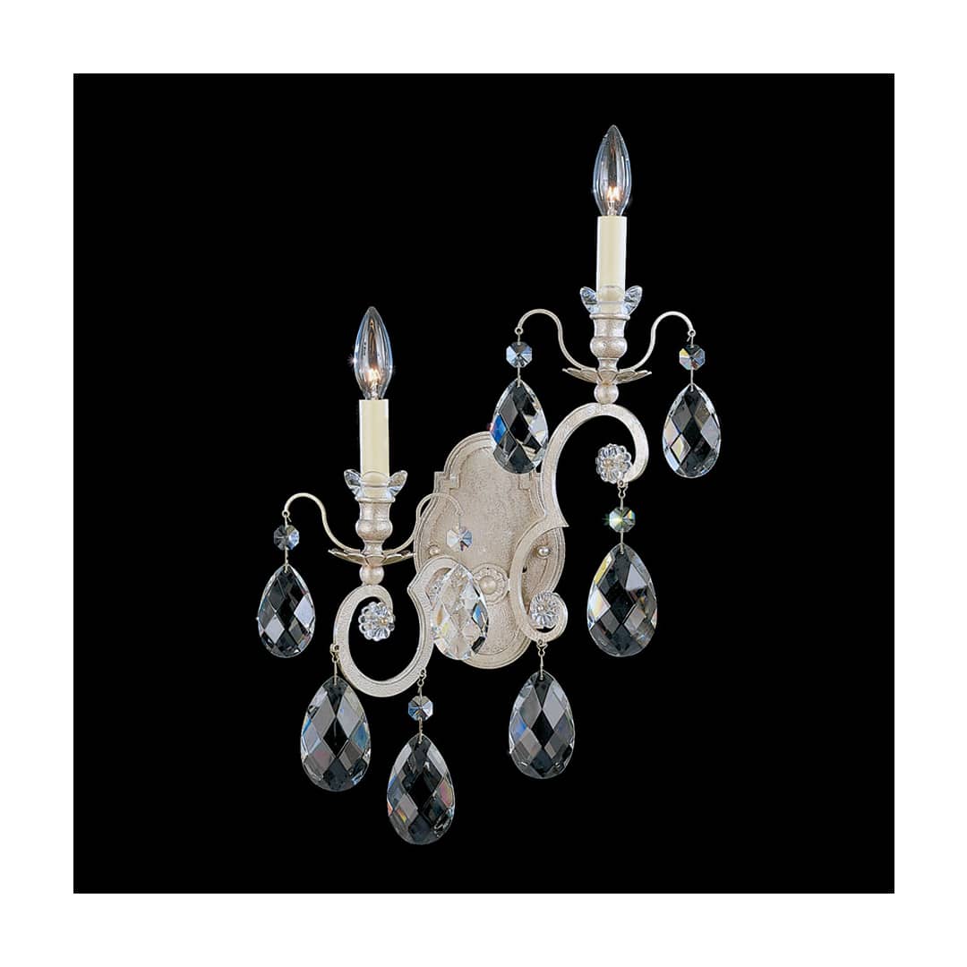 Renaissance 2 Light 23" Tall Wall Sconce with Clear Swarovski Crystals