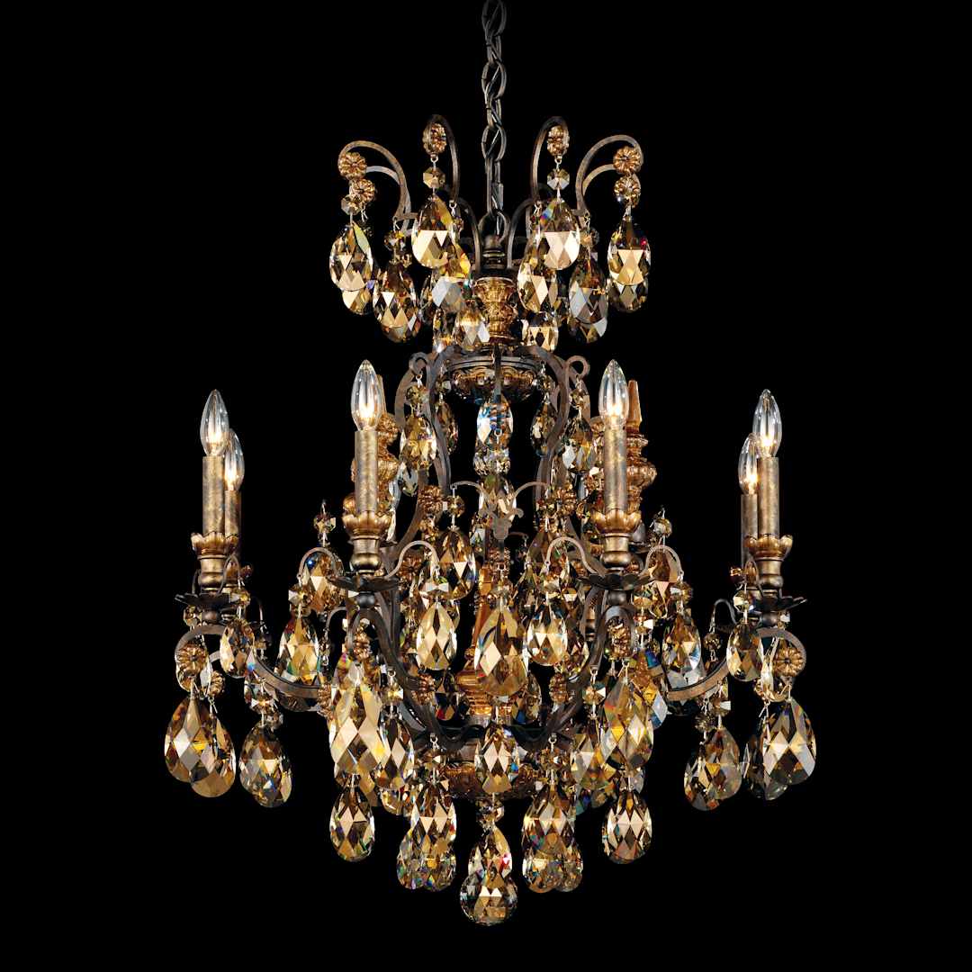 Renaissance 8 Light 27" Wide Crystal Chandelier