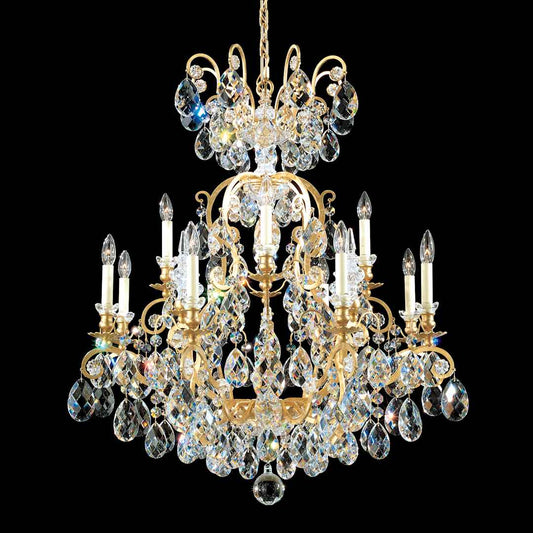 Renaissance 12 Light 32" Wide Crystal Chandelier with Swarovski Crystals