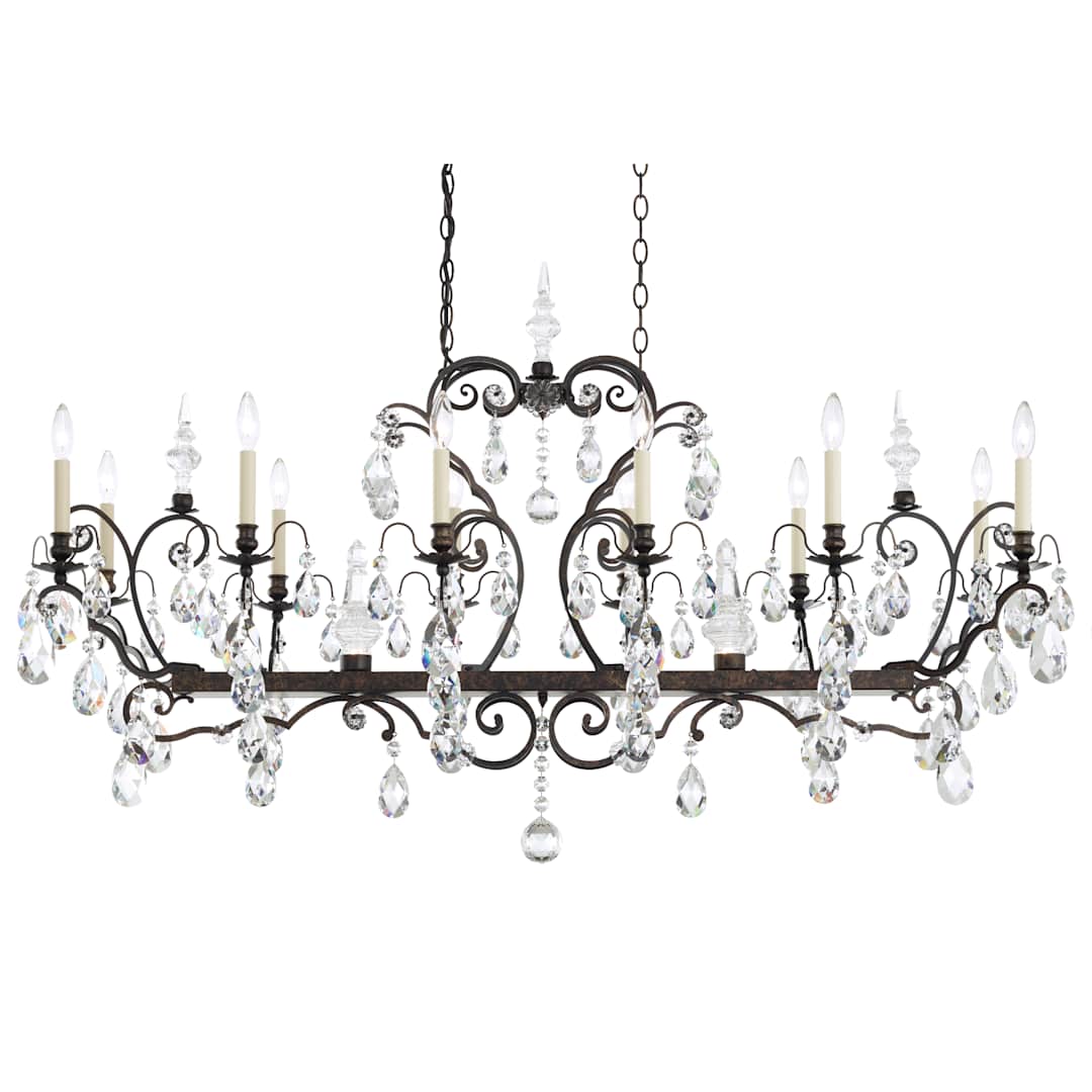 Renaissance 14 Light 56" Wide Crystal Chandelier with Clear Swarovski Crystals
