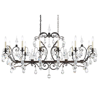 Renaissance 14 Light 56" Wide Crystal Chandelier with Clear Swarovski Crystals