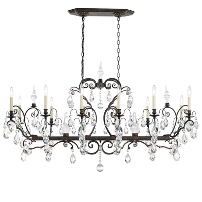 Renaissance 14 Light 56" Wide Crystal Chandelier with Clear Swarovski Crystals