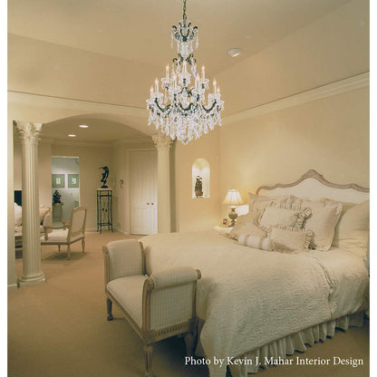 La Scala 6 Light 23" Wide Crystal Chandelier