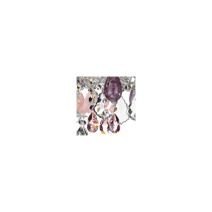 Hamilton 6 Light 22" Wide Crystal Chandelier with Amethyst Rock Crystals