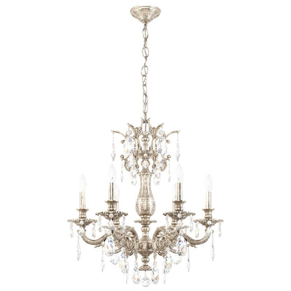 Milano 6 Light 24" Wide Crystal Chandelier with Clear Optic Crystals